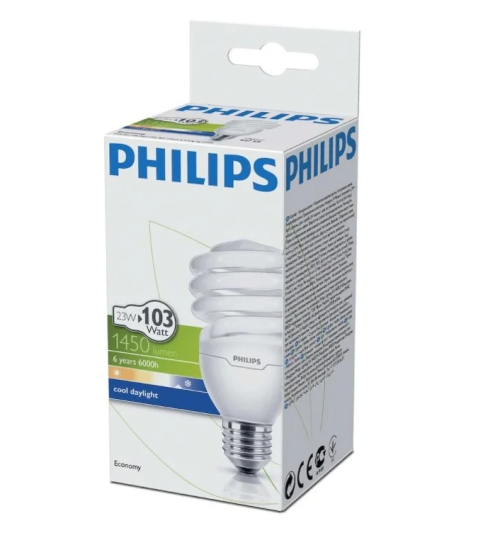 PHILIPS Tasarruflu Ampul Spiral 23W Beyaz E27