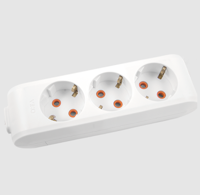 VİKO 90113300 Multi-let Üçlü Priz Topraklı Klemensli Ç.K.