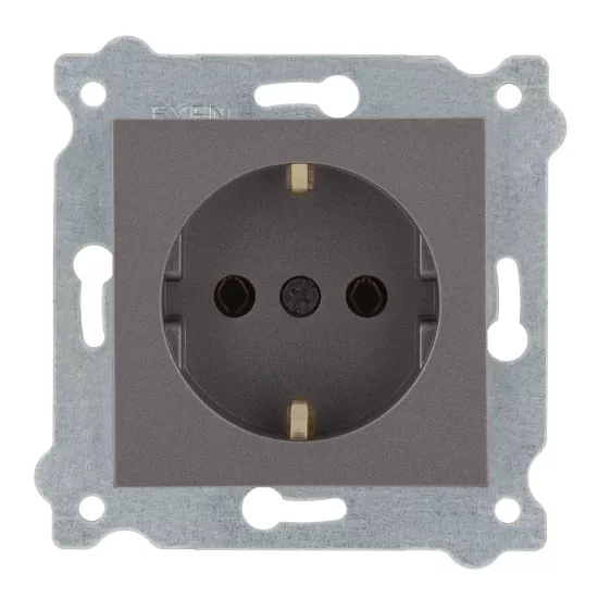 Exen Karell Mocha Modül+Kapak | Topraklı Priz