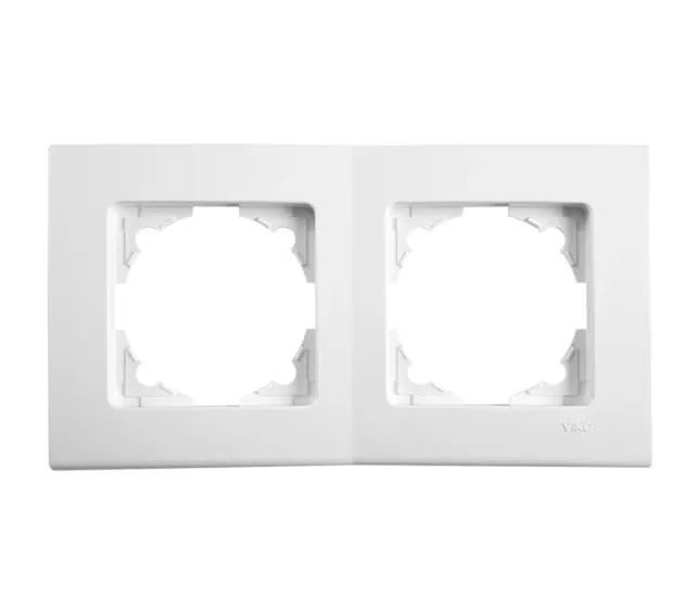 Viko 90480002 Linnera Beyaz Yatay İkili Çerçeve