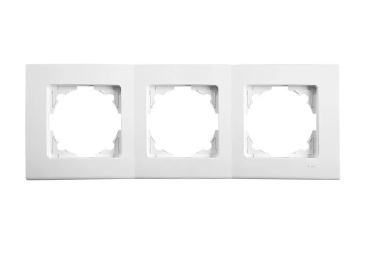  Viko 90480003 Linnera Beyaz Yatay Üçlü Çerçeve