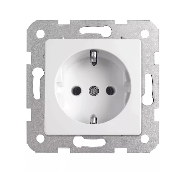 Viko 90440008 Linnera/Rollina Beyaz Topraklı Priz Mekanizma + Düğme/Kapak