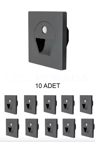 Cata CT-5170 Sensörlü Koridor Aydınlatması Siyah Kasa Beyaz Işık - 10’lu Paket