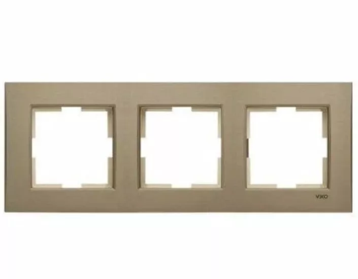 VİKO 92190623 Novella Bronz Üçlü Çerçeve