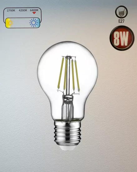 Horoz 001-015-0008 Led Filament Ampul 8W Beyaz Işık 