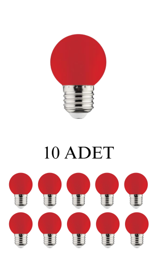 Horoz 001-017-0001 Rainbow SMD Led Ampul Kırmızı 1W E27 Duy - 10’lu Paket