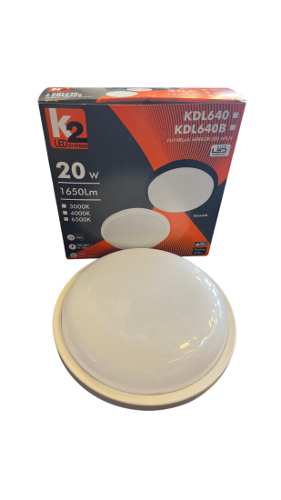 K2 - KDL640 Merkür Led Aplik 20W Beyaz Kasa Beyaz Işık 