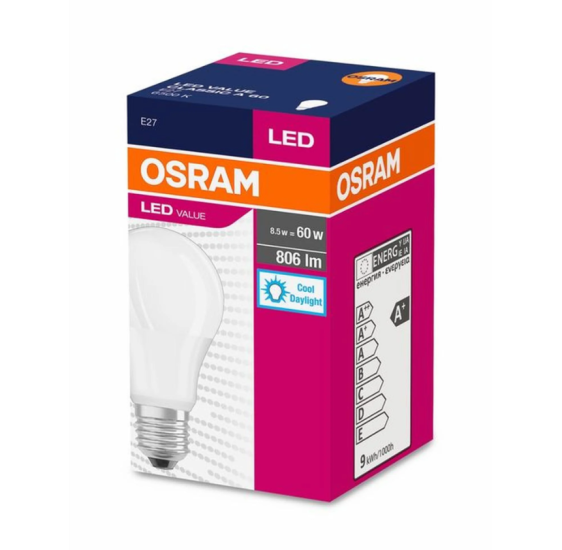 OSRAM 8.5W LED VALUE AMPUL E27 BEYAZ IŞIK