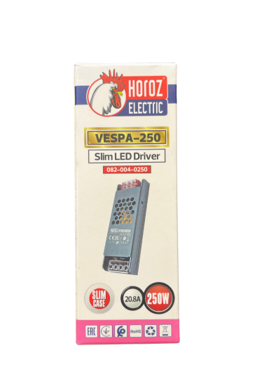 Horoz 082-004-0250 VESPA-250 250W 20,8A Şerit Led Trafosu
