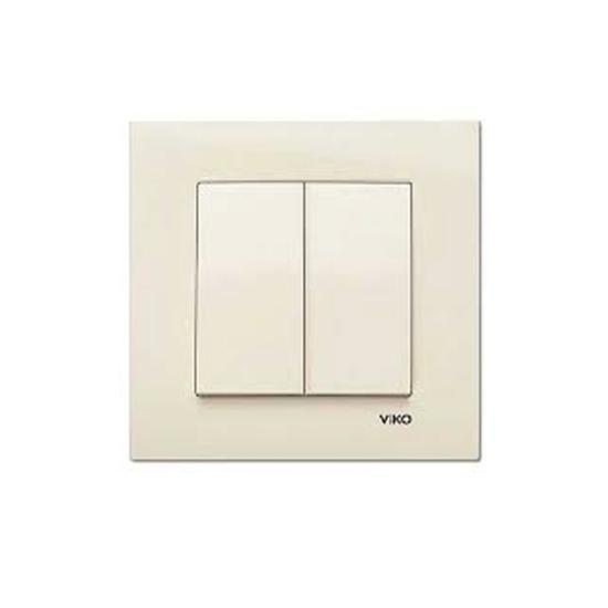 VİKO 90960102 Karre Krem Komütatör Çerçeve Dahil